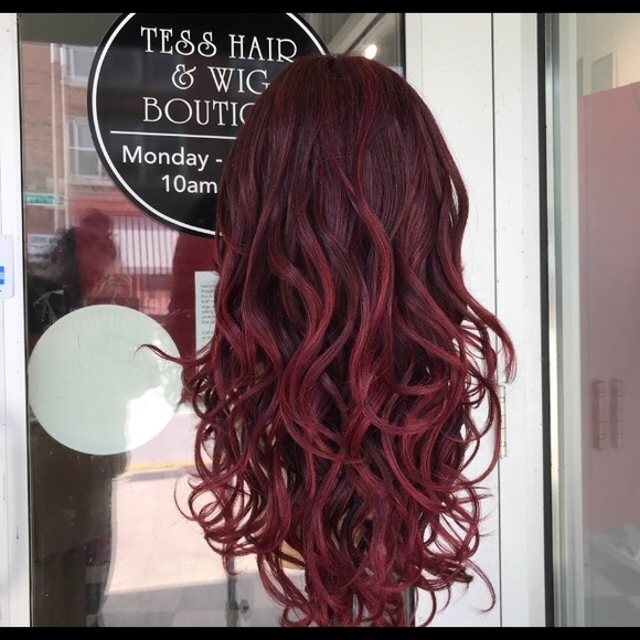 Wig burgundy wine Loose Romance Curls ombré wig main image 3